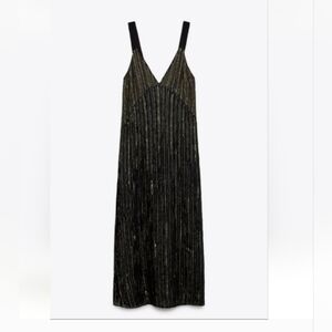 Zara Black and Gold Women's Dress NWT (149$)